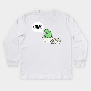 RAWR! Dinosaur Kids Long Sleeve T-Shirt